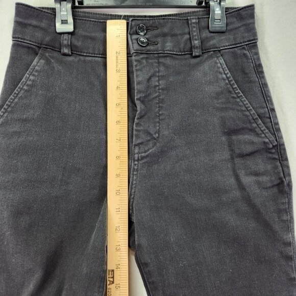 Everlane The Utility Straight Leg Pant Size 2 Faded Black High Rise Cropped - Picture 6 of 12